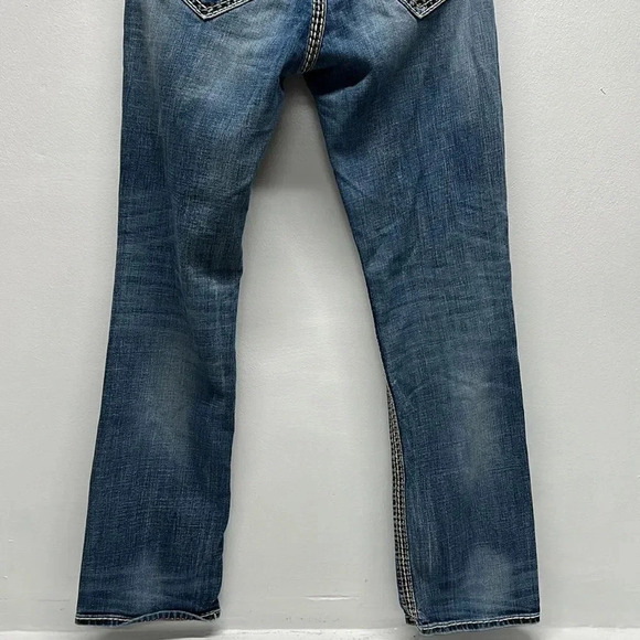 Rock Revival Cameron Easy Straight Leg Embroidered Denim Blue Jeans Womens 28 - Picture 5 of 14